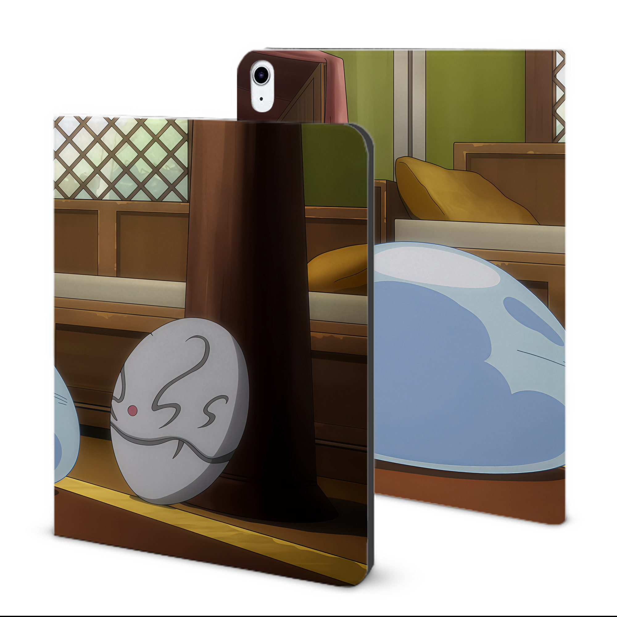 （画像用） 転スラ Regarding Reincarnated to Slime IPad ケース ブック型 PUレザー TPU 耐衝撃 軽量 薄型 ペン収納なし 全面保護 IPad 各モデル対応
